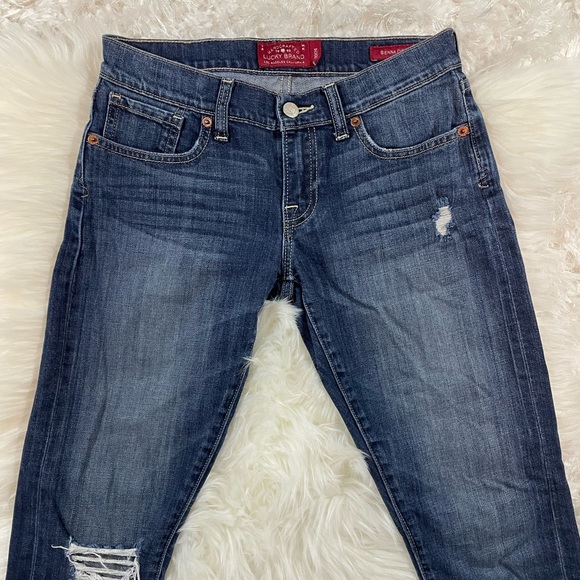 Lucky Brand Sienna Cigarette Distressed Skinny Jeans Size 00/24 - Picture 2 of 8